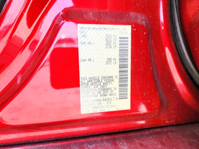 2014 Nissan Altima მანქანა იყიდება აუქციონზე, vin: 1N4AL3AP0EN369174, აუქციონის ნომერი: 54501936