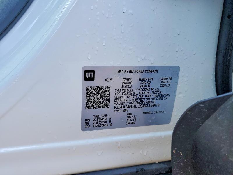 53797556 :رقم المزاد ، KL4AMBSL1SB215903 vin ، 2025 Buick Encore Gx مزاد بيع