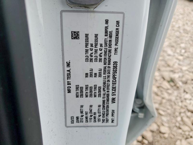 Aukcja sprzedaży 2023 Tesla Model 3, vin: 5YJ3E1EC4PF503839, numer aukcji: 53955376