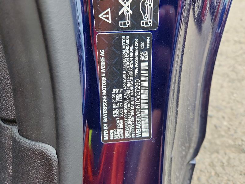 Продажа на аукционе авто 2026 Bmw 430xi, vin: WBA63DA06TCV27290, номер лота: 54768276