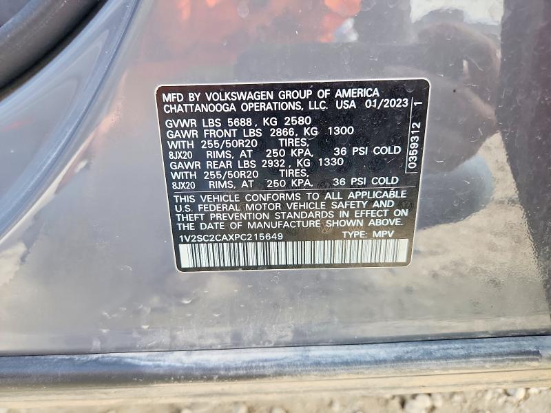 Aukcja sprzedaży 2023 Volkswagen Atlas Cross Sport, vin: 1V2SC2CAXPC215649, numer aukcji: 52679566