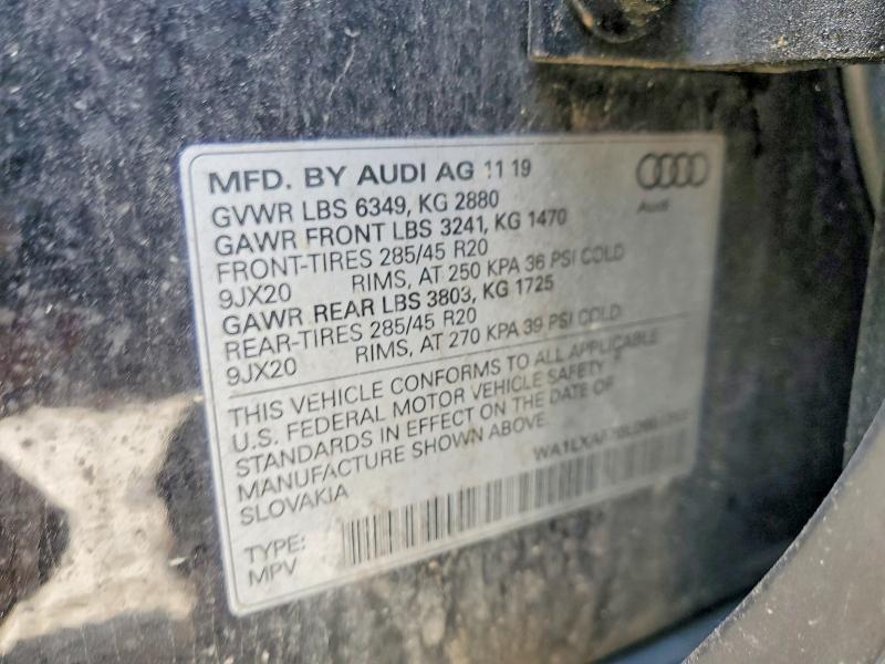 Aukcja sprzedaży 2020 Audi Q7, vin: WA1LXAF70LD001353, numer aukcji: 52651486