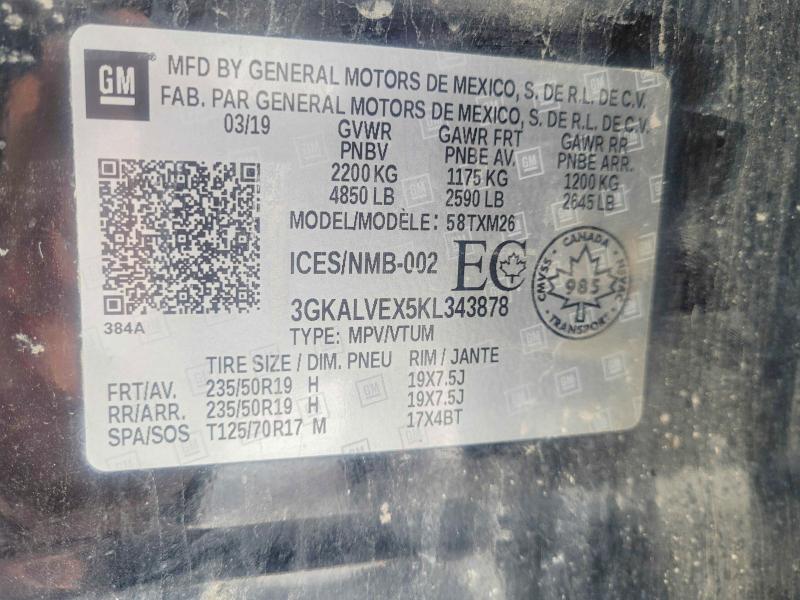 Продаж на аукціоні авто 2019 Gmc Terrain, vin: 3GKALVEX5KL343878, номер лоту: 54447826