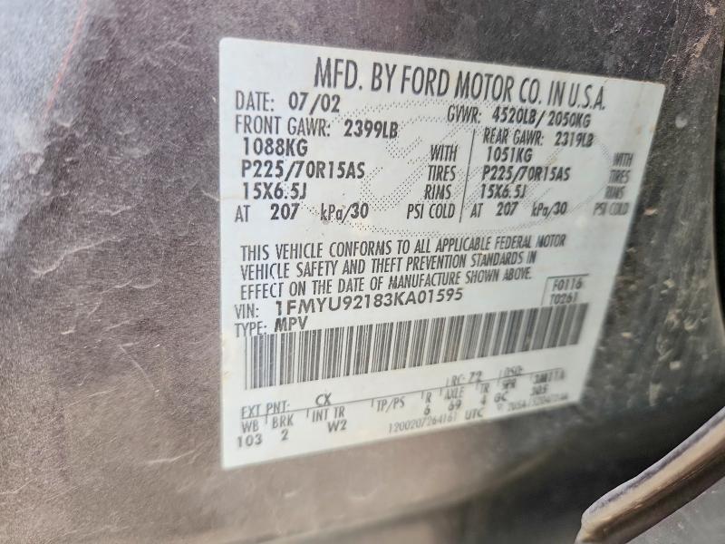 Aukcja sprzedaży 2004 Ford Escape, vin: 1FMYU92183KA01595, numer aukcji: 52138966