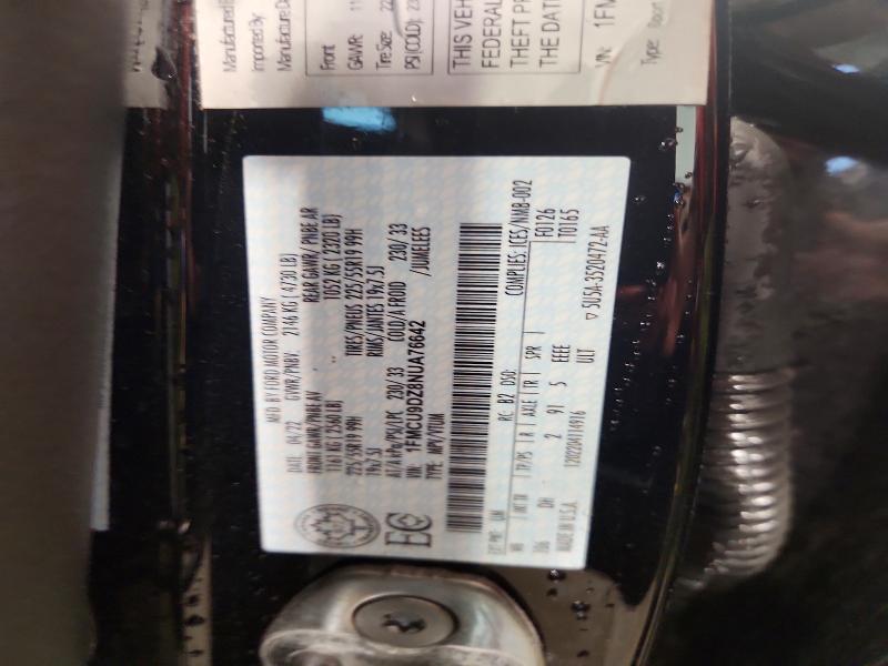 2022 Ford Escape მანქანა იყიდება აუქციონზე, vin: 1FMCU9DZ8NUA76642, აუქციონის ნომერი: 53401476