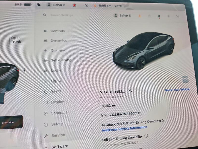 Aukcja sprzedaży 2021 Tesla Model 3, vin: 5YJ3E1EA7MF866856, numer aukcji: 51912496