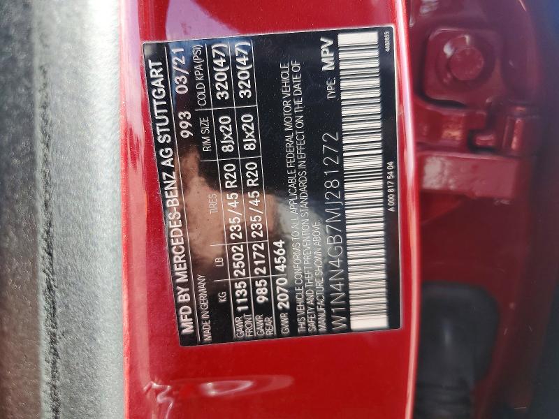 Продажа на аукционе авто 2021 Mercedes-benz Gla, vin: W1N4N4GB7MJ281272, номер лота: 54079146