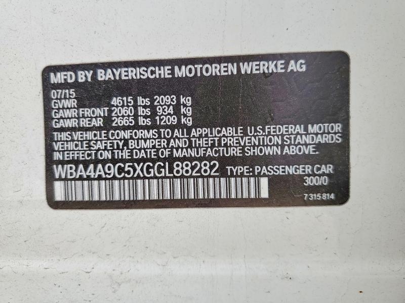 Aukcja sprzedaży 2016 Bmw 428, vin: WBA4A9C5XGGL88282, numer aukcji: 54188156