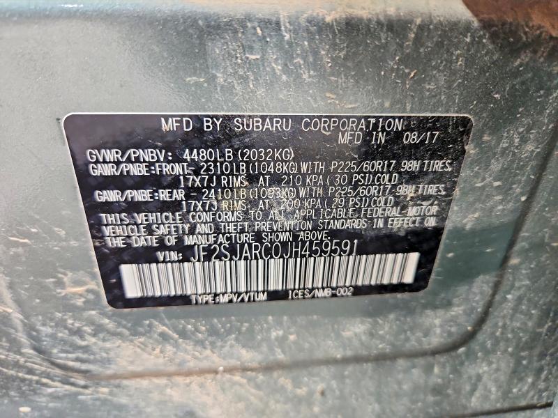Продажа на аукционе авто 2018 Subaru Forester, vin: JF2SJARC0JH459591, номер лота: 51678186