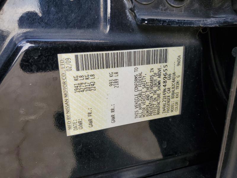 Auction sale of the 2009 Nissan Altima, vin: 1N4AL21E49N489655, lot number: 54709296