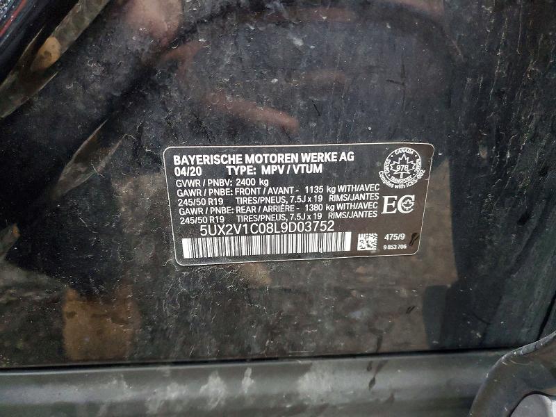 Aukcja sprzedaży 2020 Bmw X4, vin: 5UX2V1C08L9D03752, numer aukcji: 52493726