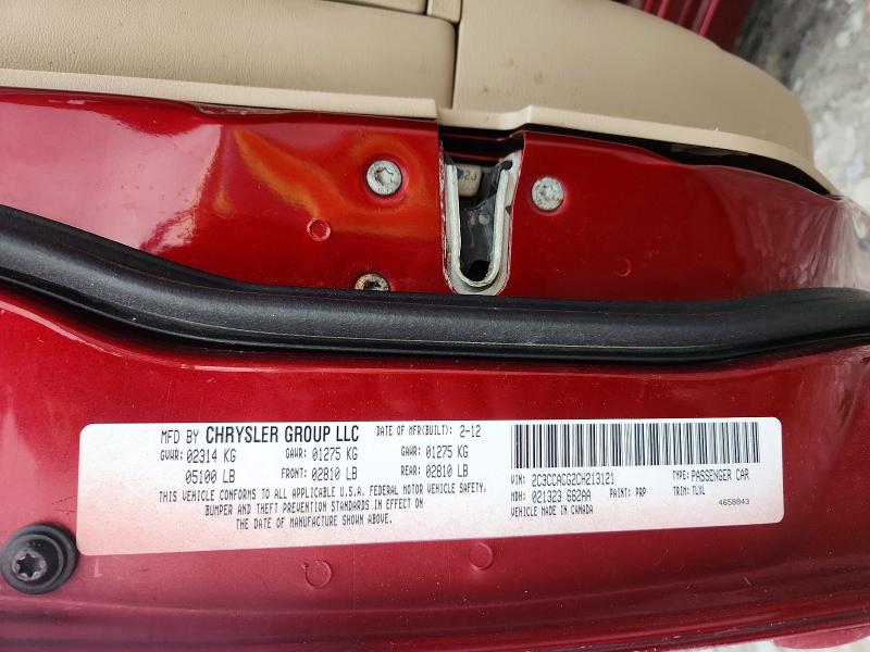 51378106 :رقم المزاد ، 2C3CCACG2CH213121 vin ، 2012 Chrysler 300 مزاد بيع