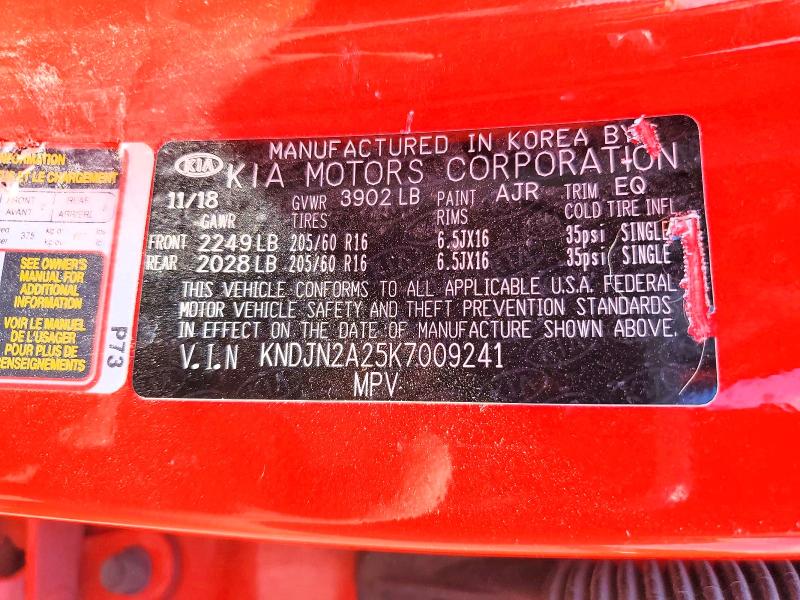 Продаж на аукціоні авто 2019 Kia Soul, vin: KNDJN2A25K7009241, номер лоту: 51838066