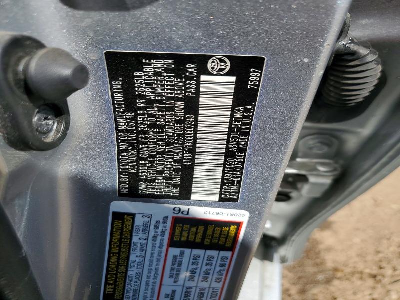 Aukcja sprzedaży 2016 Toyota Camry, vin: 4T1BF1FK0GU607343, numer aukcji: 53620986