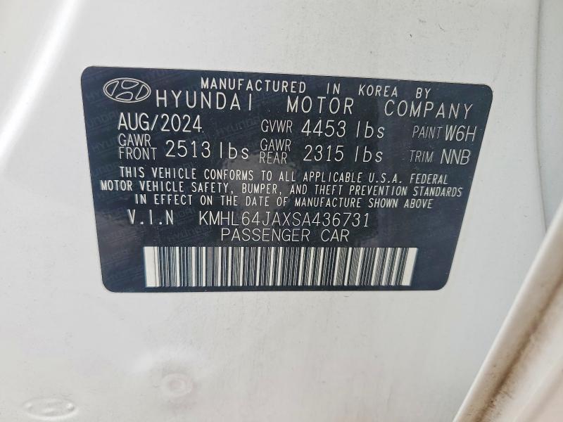 2025 Hyundai Sonata მანქანა იყიდება აუქციონზე, vin: KMHL64JAXSA436731, აუქციონის ნომერი: 54432946
