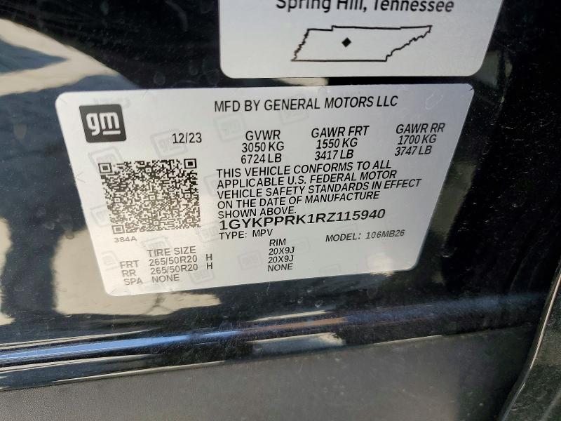 Продаж на аукціоні авто 2024 Cadillac Lyriq, vin: 1GYKPPRK1RZ115940, номер лоту: 52885556