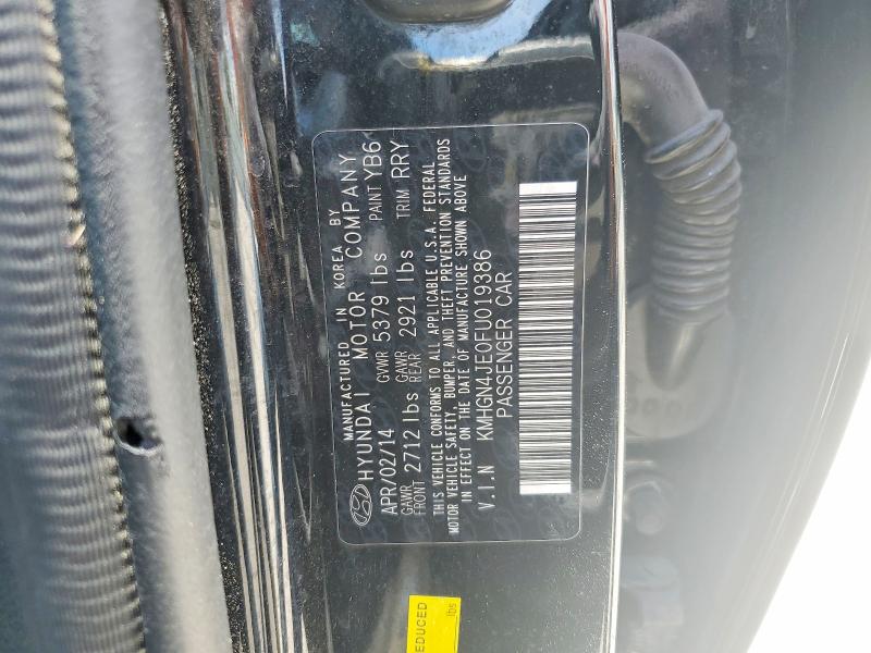 Продажа на аукционе авто 2015 Hyundai Genesis, vin: KMHGN4JE0FU019386, номер лота: 53057996