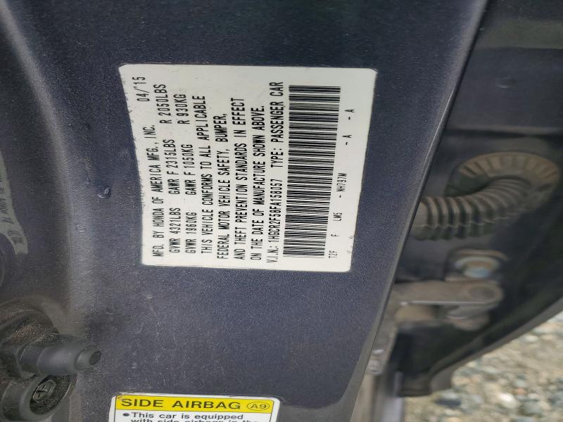 Продаж на аукціоні авто 2015 Honda Accord, vin: 1HGCR2F58FA158057, номер лоту: 53838356