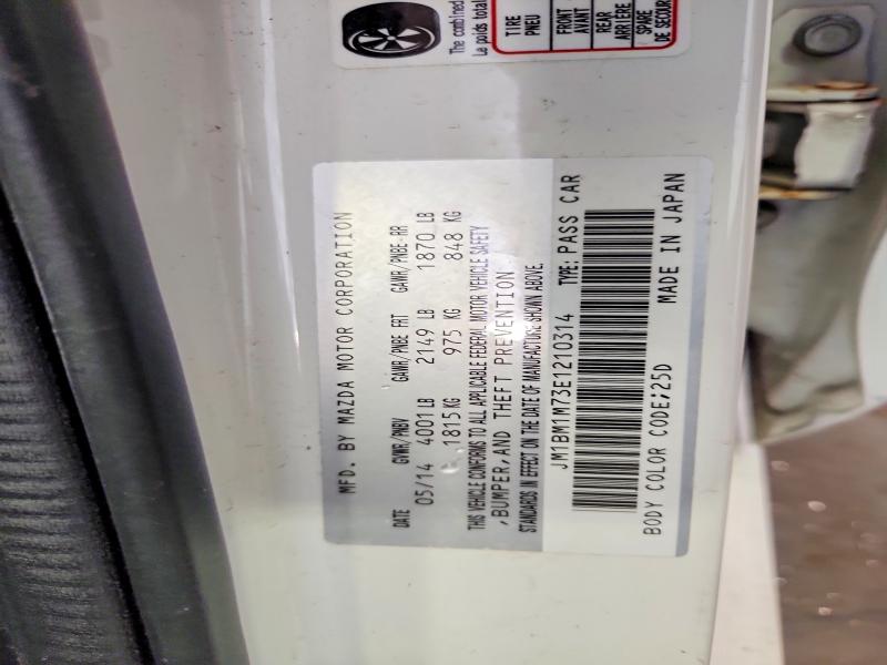 55078206 :رقم المزاد ، JM1BM1M73E1210314 vin ، 2014 Mazda 3 مزاد بيع
