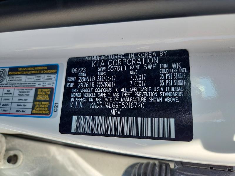 52897106 :رقم المزاد ، KNDRH4LG9P5216720 vin ، 2023 Kia Sorento مزاد بيع