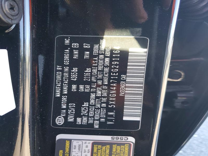 Aukcja sprzedaży 2014 Kia Optima, vin: 5XXGN4A71EG291164, numer aukcji: 53828496
