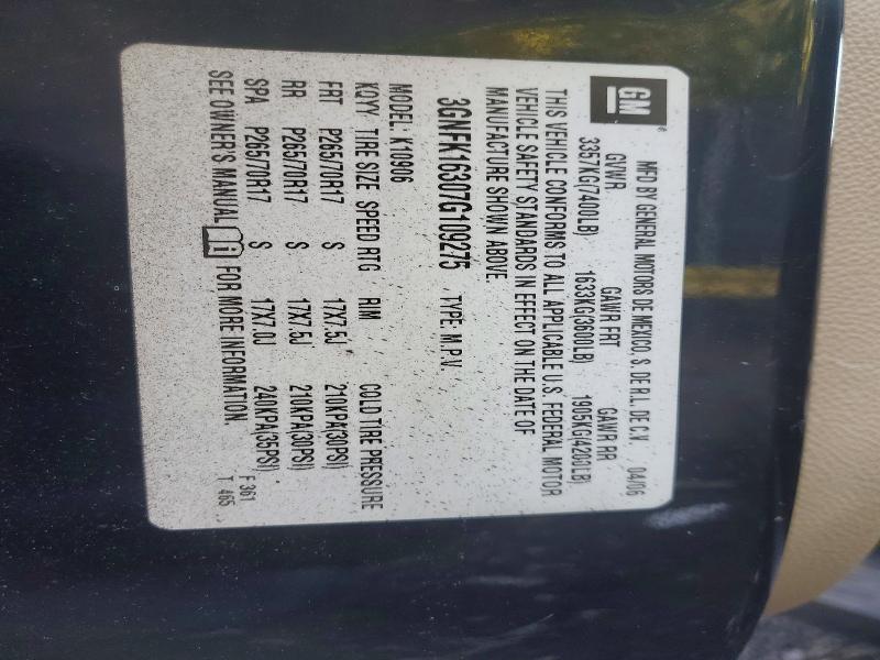 Aukcja sprzedaży 2007 Chevrolet Suburban, vin: 3GNFK16307G109275, numer aukcji: 53392816