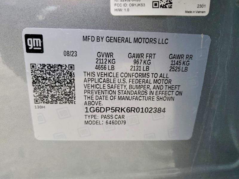 Продажа на аукционе авто 2024 Cadillac Ct5, vin: 1G6DP5RK6R0102384, номер лота: 51916196