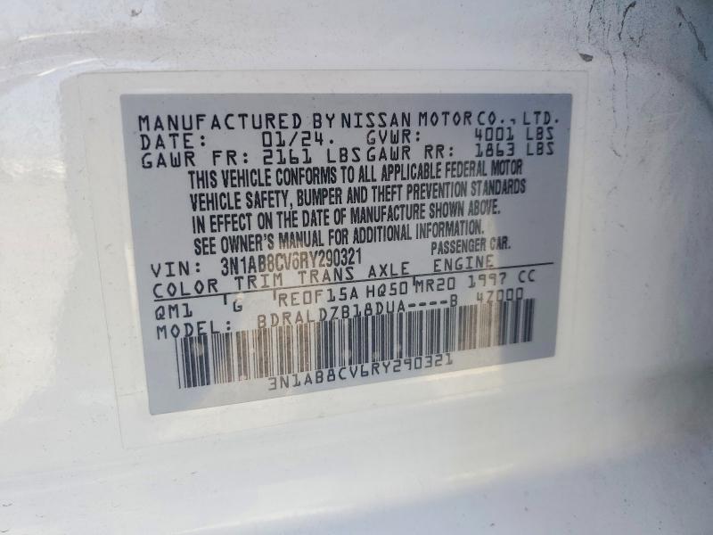 Продаж на аукціоні авто 2024 Nissan Sentra, vin: 3N1AB8CV6RY290321, номер лоту: 52954676