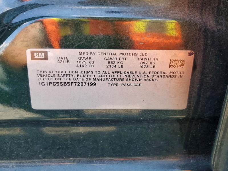 Продажа на аукционе авто 2015 Chevrolet Cruze, vin: 1G1PC5SB5F7207199, номер лота: 53772676