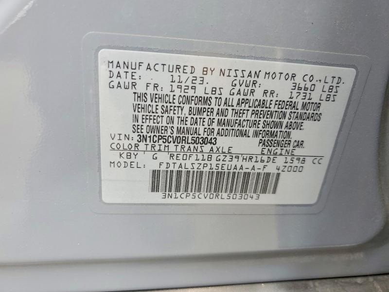 Aukcja sprzedaży 2024 Nissan Kicks, vin: 3N1CP5CV0RL503043, numer aukcji: 54000236