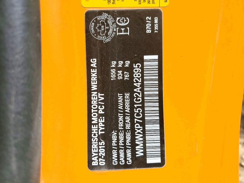 Aukcja sprzedaży 2016 Mini Cooper, vin: WMWXP7C51G2A42895, numer aukcji: 53275916
