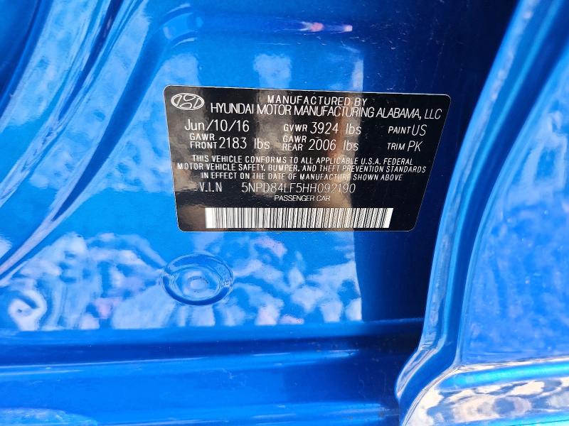 Продажа на аукционе авто 2017 Hyundai Elantra, vin: 5NPD84LF5HH092190, номер лота: 54264546