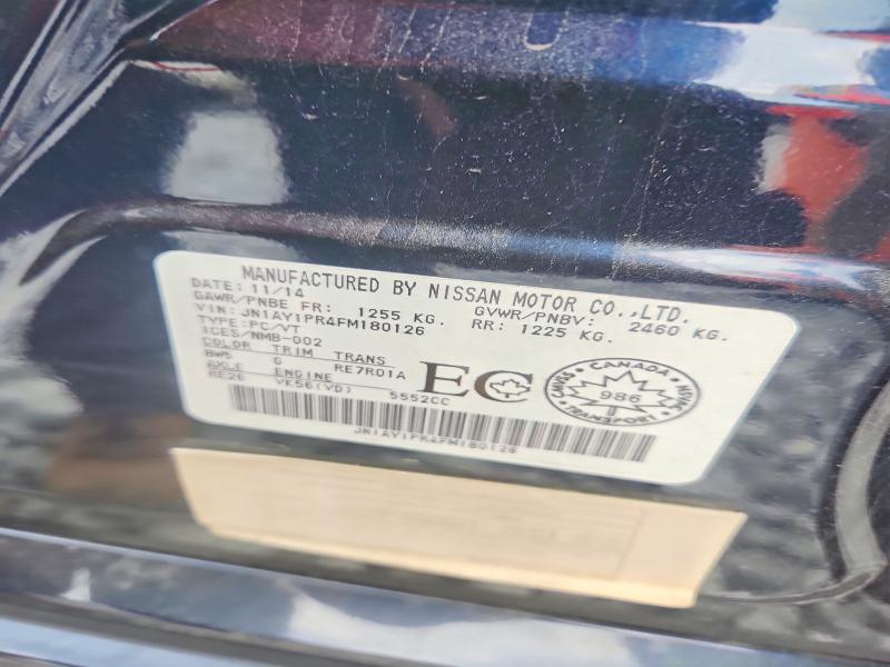 54399796 :رقم المزاد ، JN1AY1PR4FM180126 vin ، 2015 Infiniti Q70l مزاد بيع