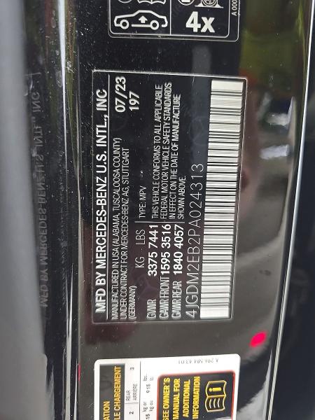 Aukcja sprzedaży 2023 Mercedes-benz Eqs Suv, vin: 4JGDM2EB2PA024313, numer aukcji: 55445196