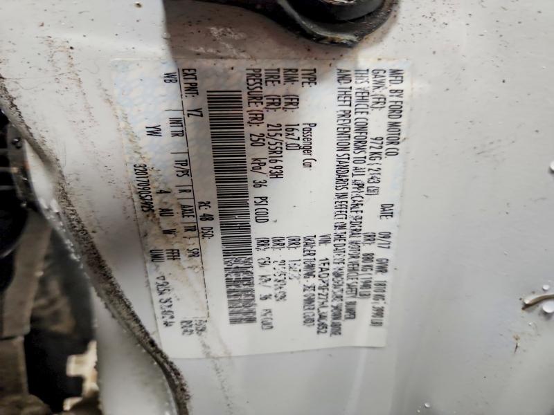 2017 Ford Focus მანქანა იყიდება აუქციონზე, vin: 1FADP3F27HL340852, აუქციონის ნომერი: 52211506
