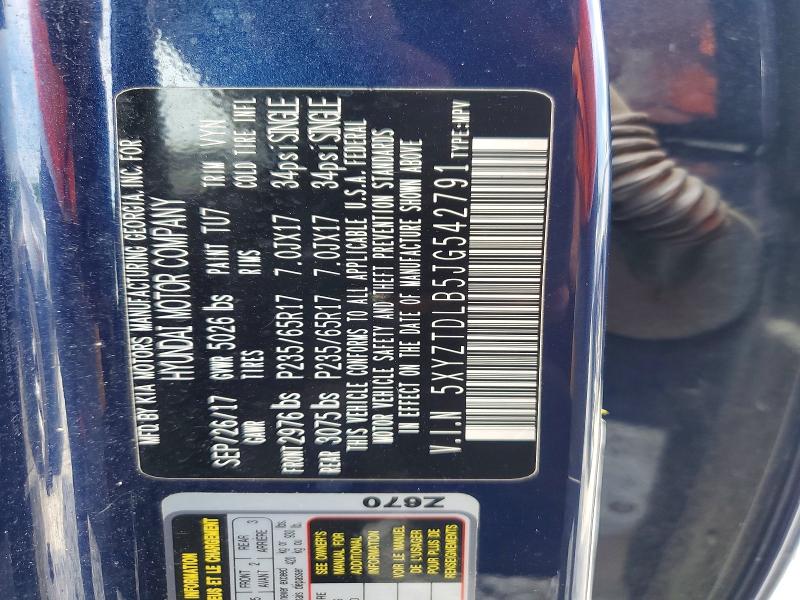 55354836 :رقم المزاد ، 5XYZTDLB5JG542791 vin ، 2018 Hyundai Santa Fe Sport مزاد بيع