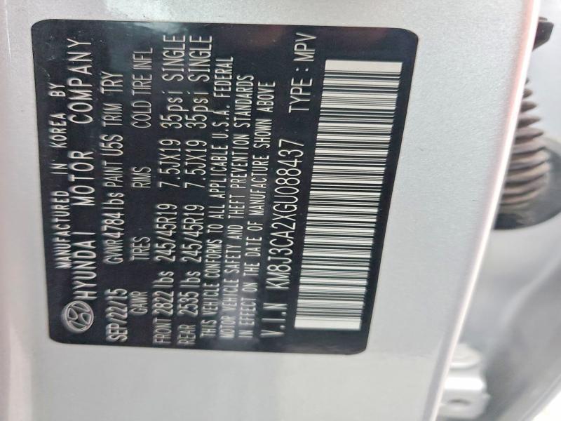 Продажа на аукционе авто 2016 Hyundai Tucson, vin: KM8J3CA2XGU088437, номер лота: 52972006