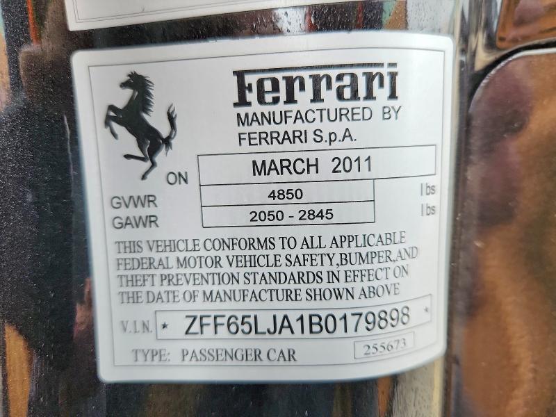 Aukcja sprzedaży 2011 Ferrari California, vin: ZFF65LJA1B0179898, numer aukcji: 55173706