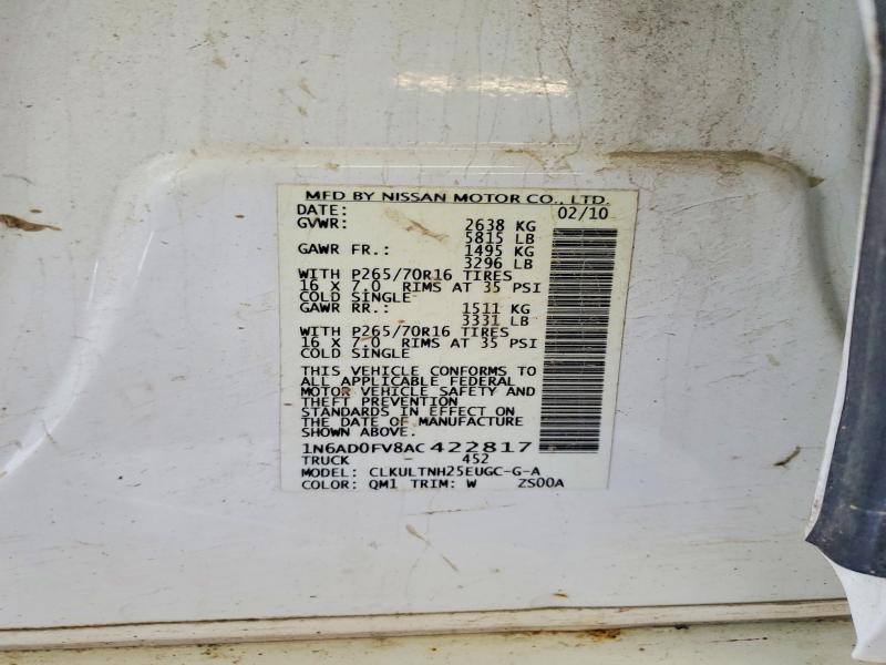 Продаж на аукціоні авто 2010 Nissan Frontier, vin: 1N6AD0FV8AC422817, номер лоту: 52896846