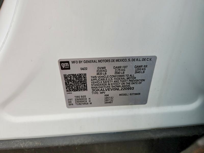 Продажа на аукционе авто 2022 Gmc Terrain, vin: 3GKALVEV0NL220993, номер лота: 52849376
