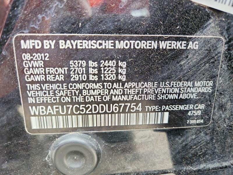 Aukcja sprzedaży 2013 Bmw 535, vin: WBAFU7C52DDU67754, numer aukcji: 53512146