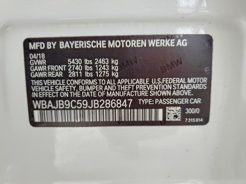 Продажа на аукционе авто 2018 Bmw M550xi, vin: WBAJB9C59JB286847, номер лота: 51510426