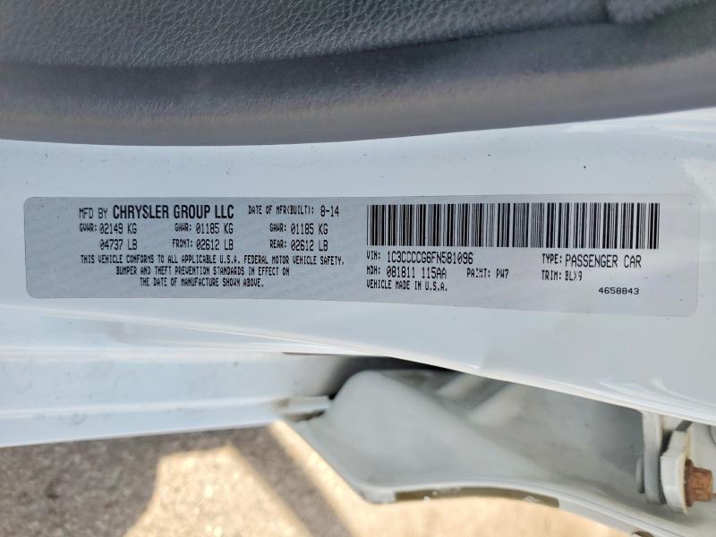 Продажа на аукционе авто 2015 Chrysler 200, vin: 1C3CCCCG6FN581096, номер лота: 55021576
