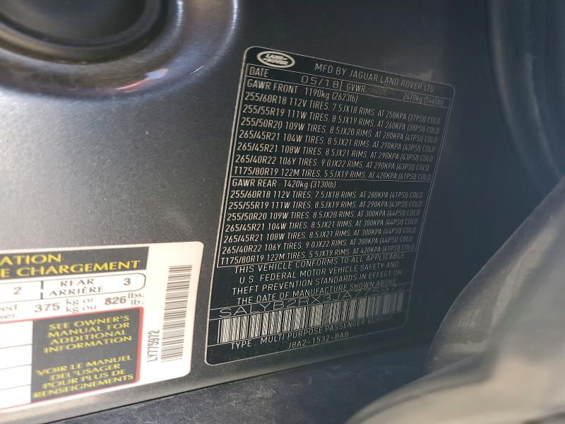 Продажа на аукционе авто 2018 Land Rover Range Rover Velar, vin: SALYB2RX3JA775972, номер лота: 55066476