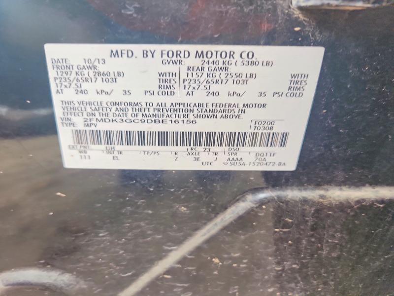 Aukcja sprzedaży 2013 Ford Edge, vin: 2FMDK3GC9DBE16156, numer aukcji: 54980776