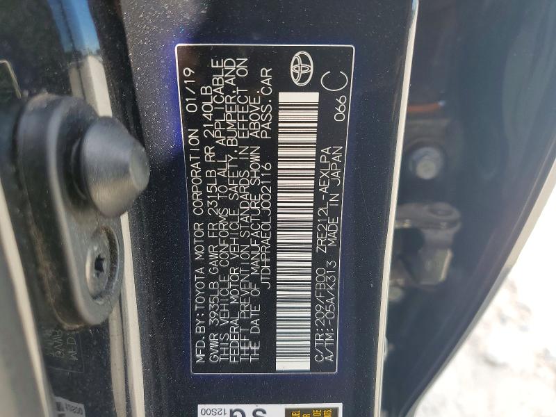Продажа на аукционе авто 2020 Toyota Corolla, vin: JTDHPRAE0LJ002116, номер лота: 53620086