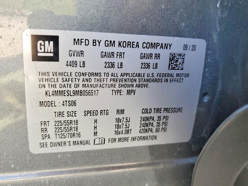 Aukcja sprzedaży 2021 Buick Encore Gx, vin: KL4MMESL9MB056517, numer aukcji: 52464936
