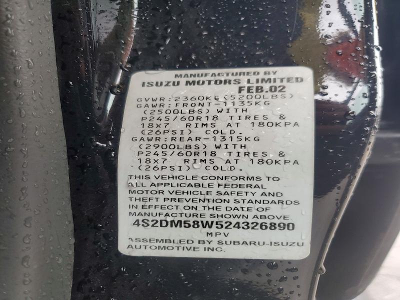 Aukcja sprzedaży 2002 Isuzu Rodeo, vin: 4S2DM58W524326890, numer aukcji: 52466086