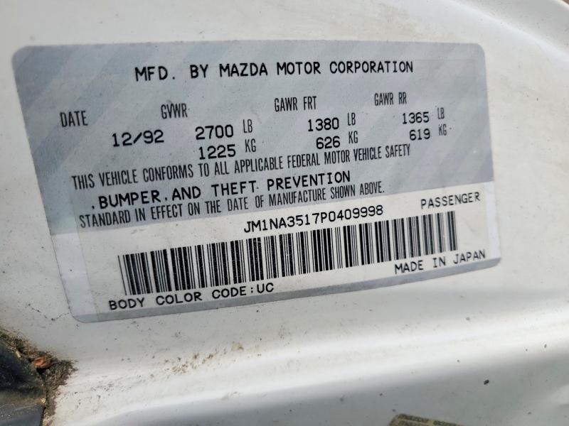 Продаж на аукціоні авто 1993 Mazda Mx-5 Miata, vin: JM1NA3517P0409998, номер лоту: 54894856