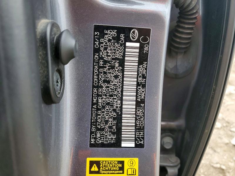 Aukcja sprzedaży 2013 Lexus Es, vin: JTHBW1GG4D2026819, numer aukcji: 53189506